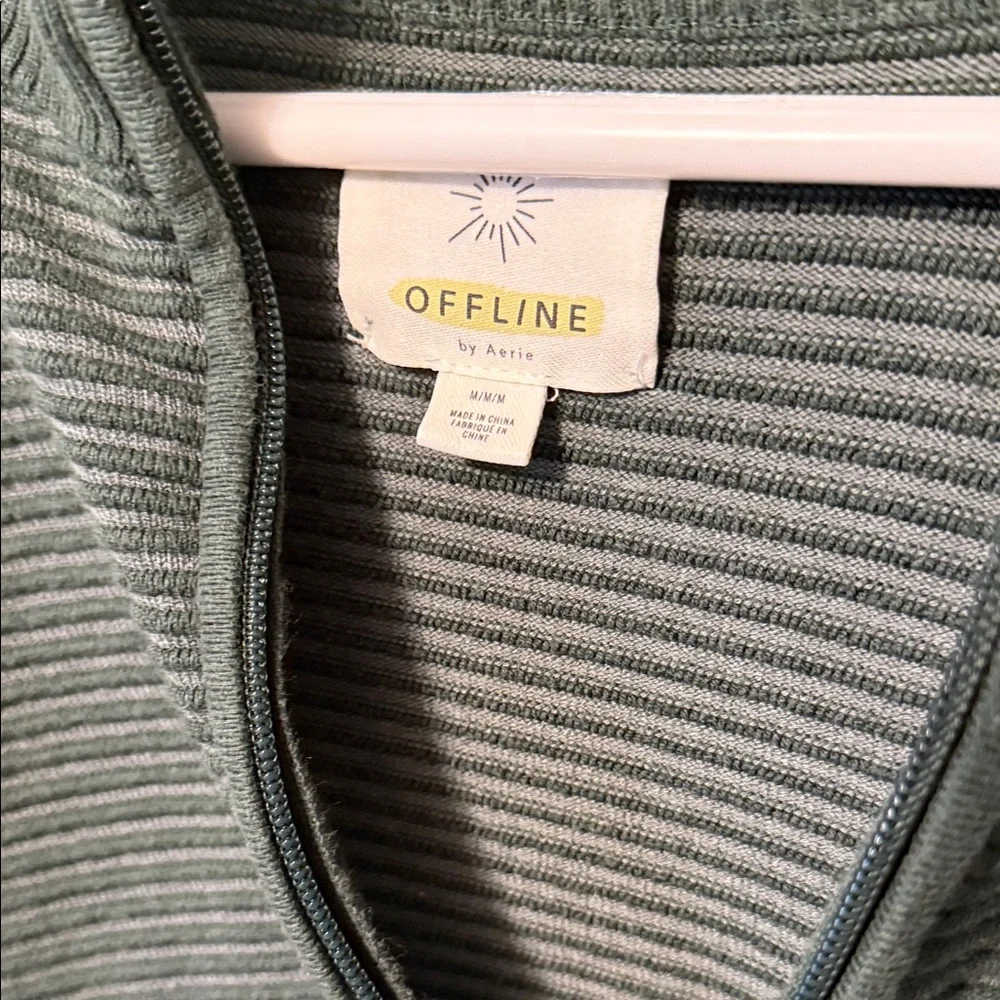 OFFLINE by Aerie Women’s Home Stretch Ribbed Sweater Half Zip medium